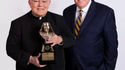 Mother Angelica Award winner Archbishop Charles J. Chaput (left) with EWTN CEO Michael P. Warsaw. EWTN